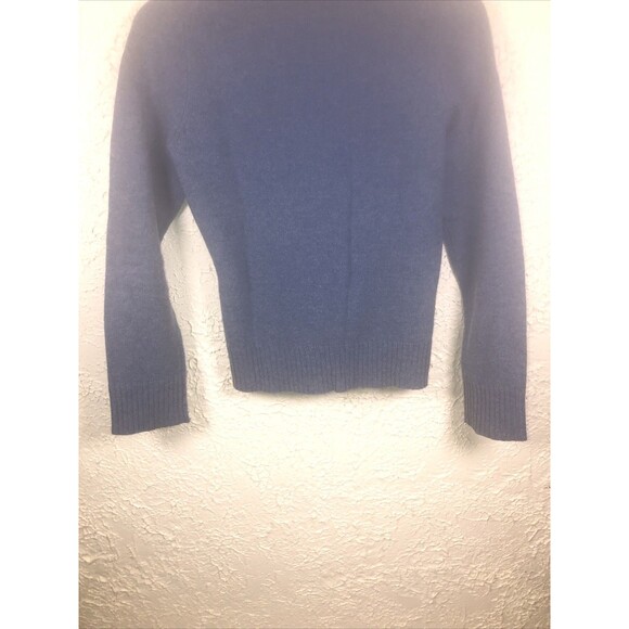 Women’s J Crew Sz M 100% Lambs Wool Pullover Crewneck Sweater Blue comfy cozy - Picture 5 of 8